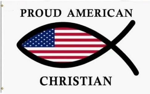 3'x5' Proud American Christian Flag
