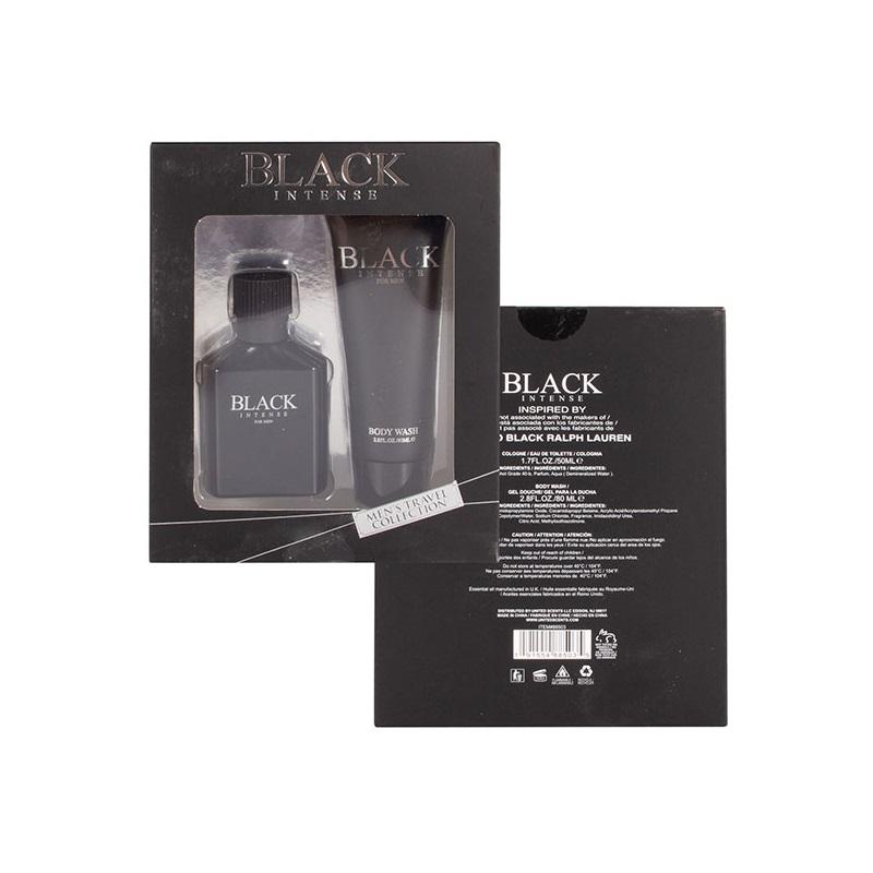 2pc Travel Set Men's Eau De Toilette [Black Intense] 1.7oz Bottle/2.8oz Body Wash image