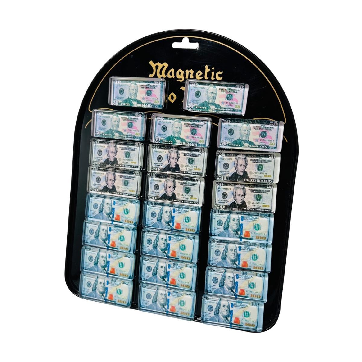 1"x2.25" Glass Magnet [Money] with Display Board