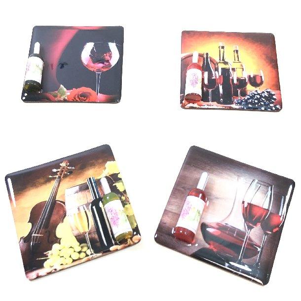 3"x3" Magnet with 3D Wine Bottle image