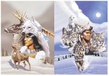 3D Picture 9703--American Indian with Snow