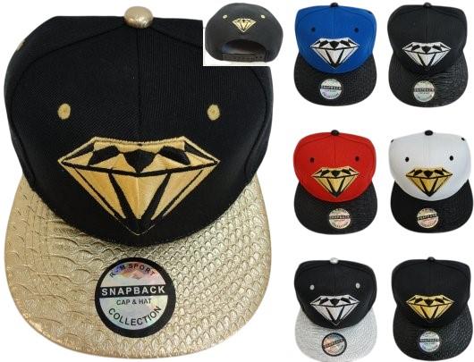 Snap-Back Flat Bill Hat [Diamond] image