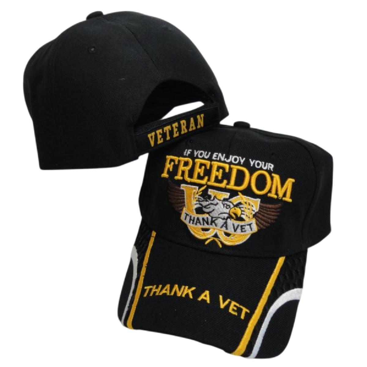 IF YOU ENJOY YOUR FREEDOM-THANK A VET Hat image