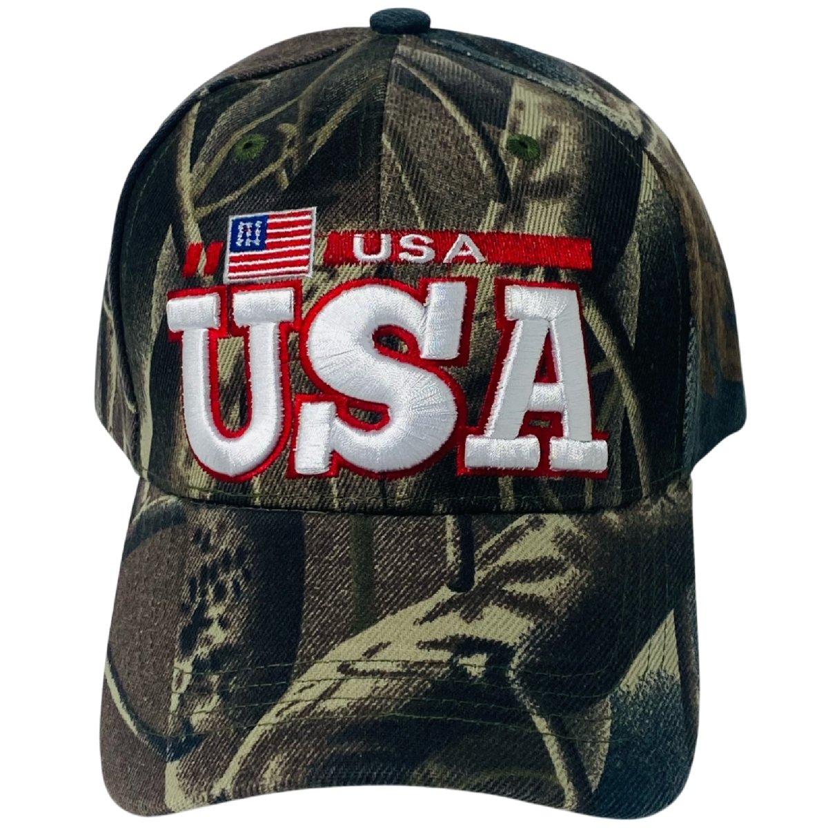 USA Ball Cap [3D Embroidered Lettering][Camo Only]
