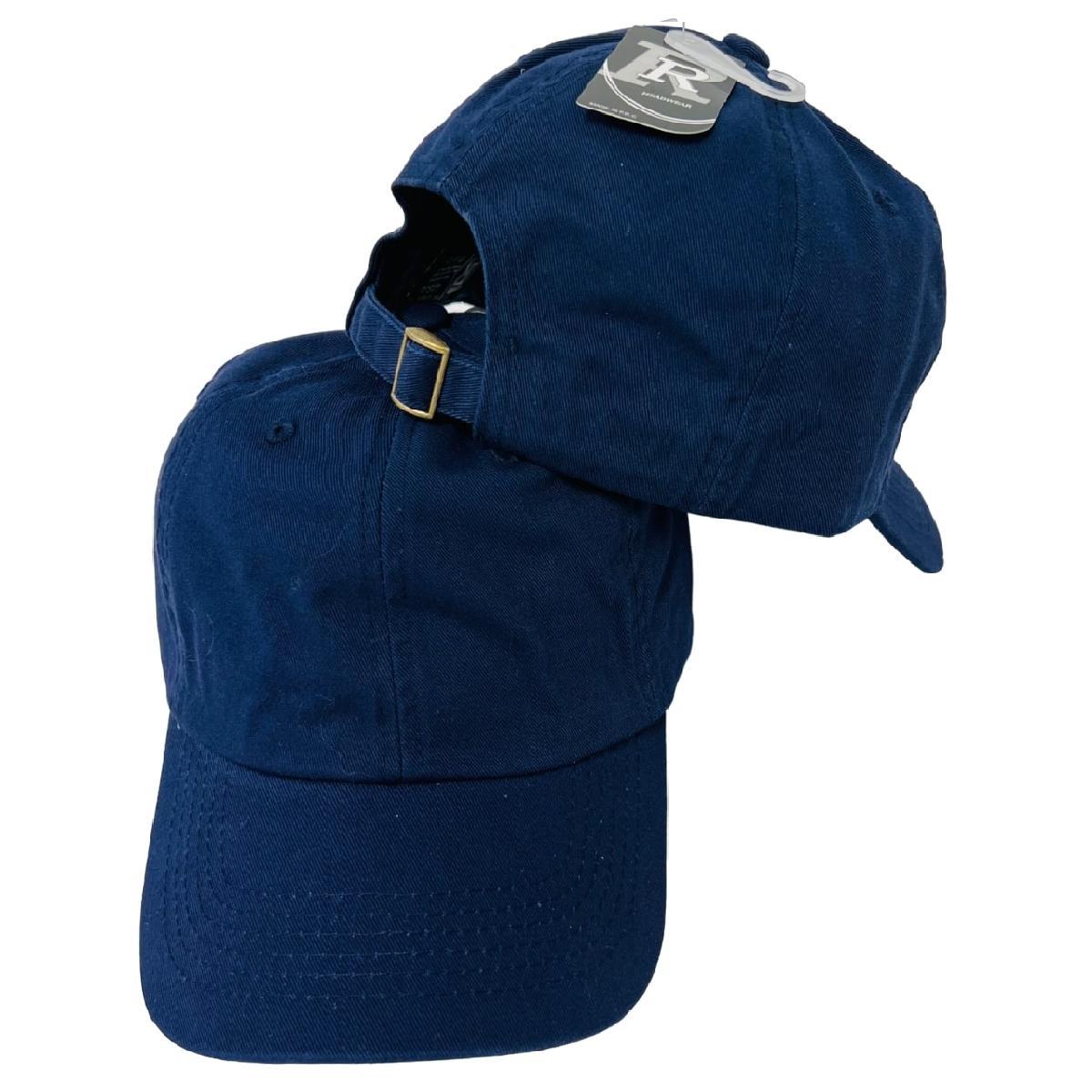 Dad Hat: NAVY 100% Cotton Vintage Washed (Buckle) Unisex image