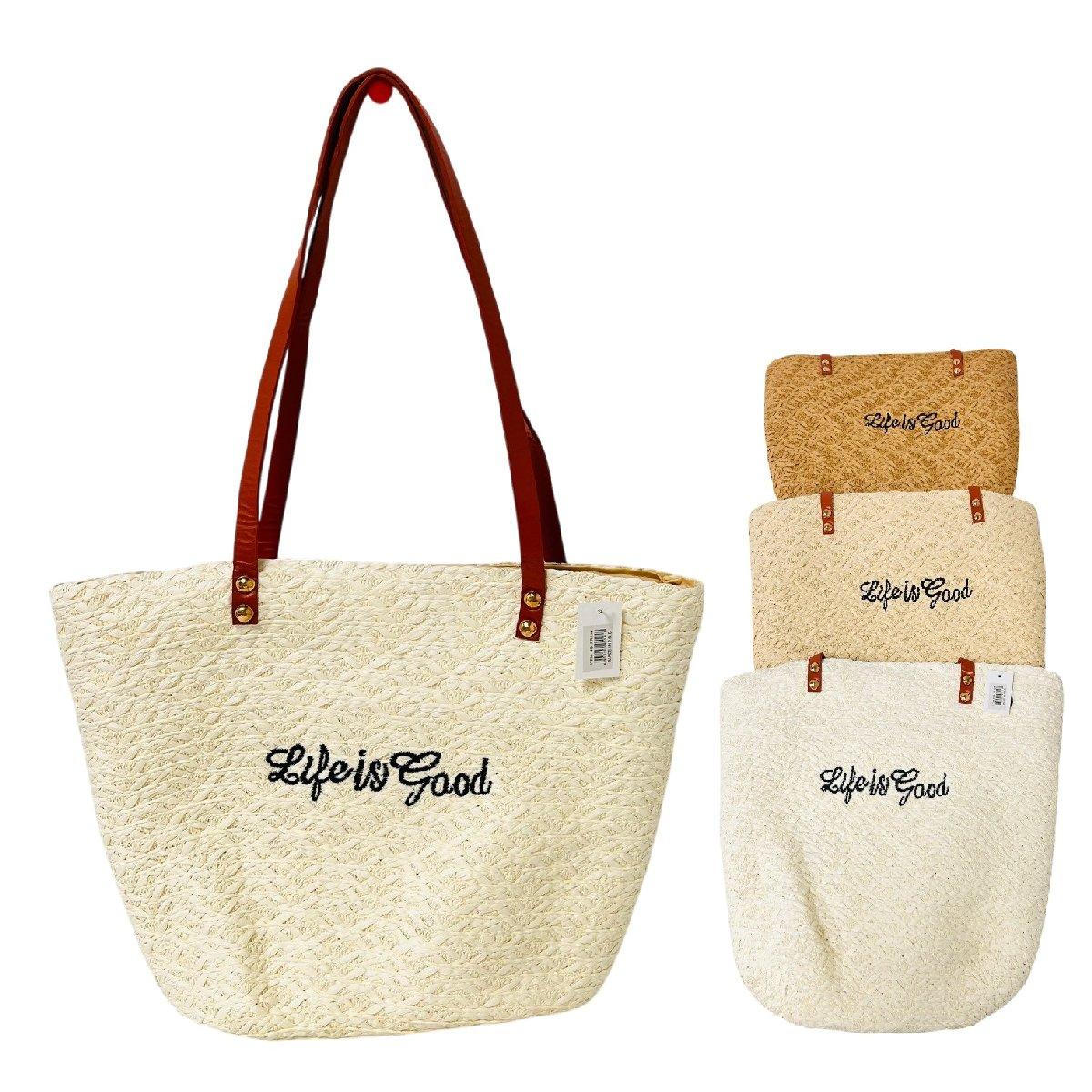 Ladies Woven Tote [Life is Good]