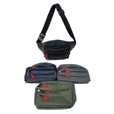 Waist Pack [Solid Color] Red Zipper Tabs image