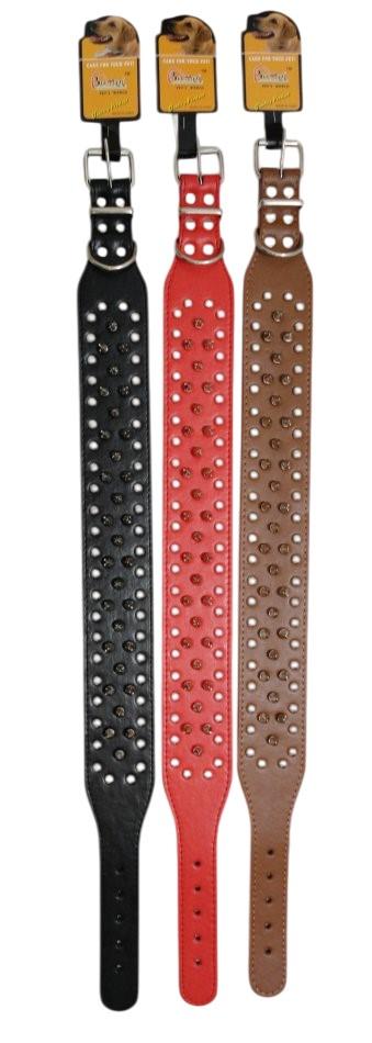 27" Extra Wide Dog Collar with Studs and Spikes