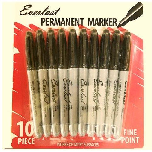 10pk Black Marker [Fine Point] image