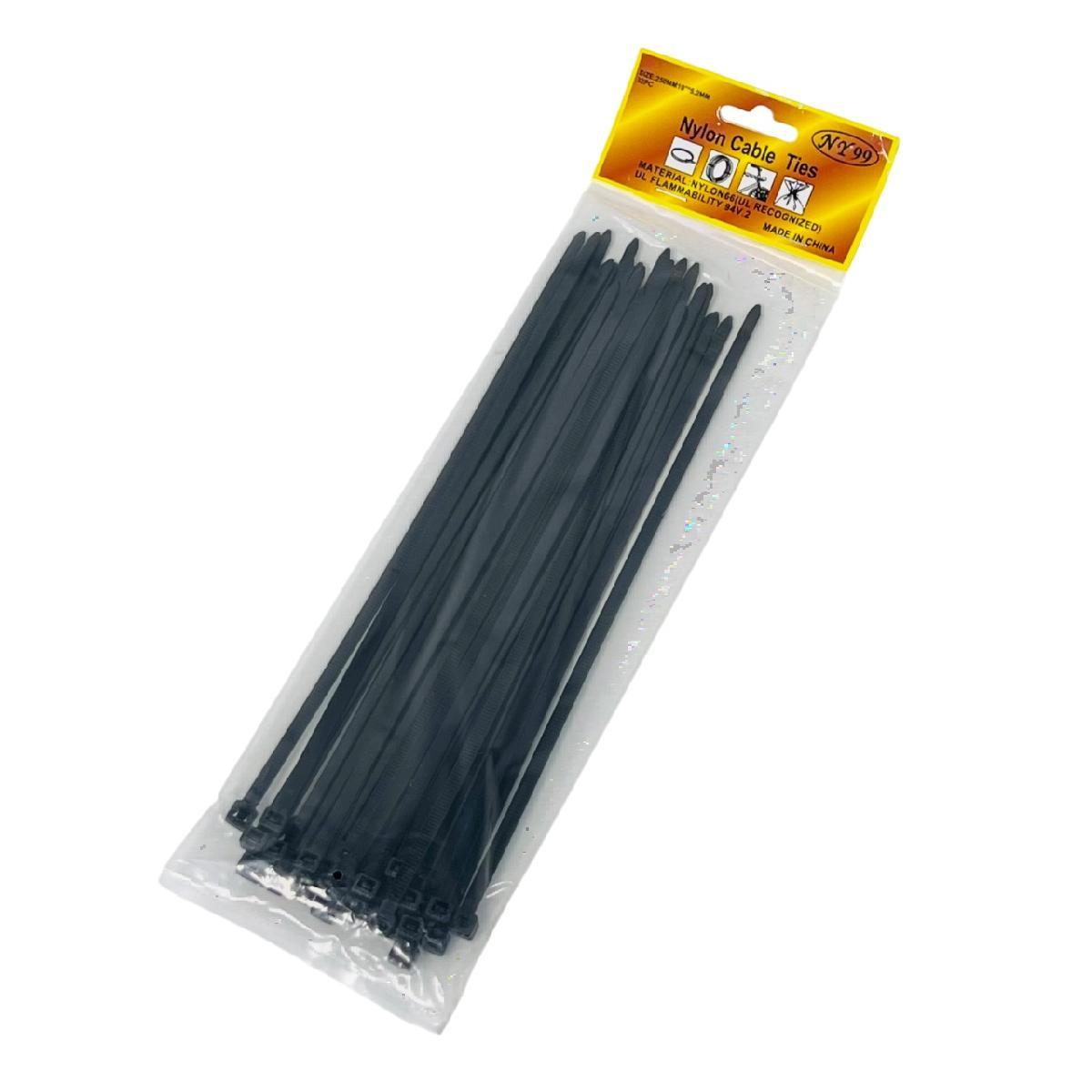 32pc 10" Nylon Cable Ties [Black] image