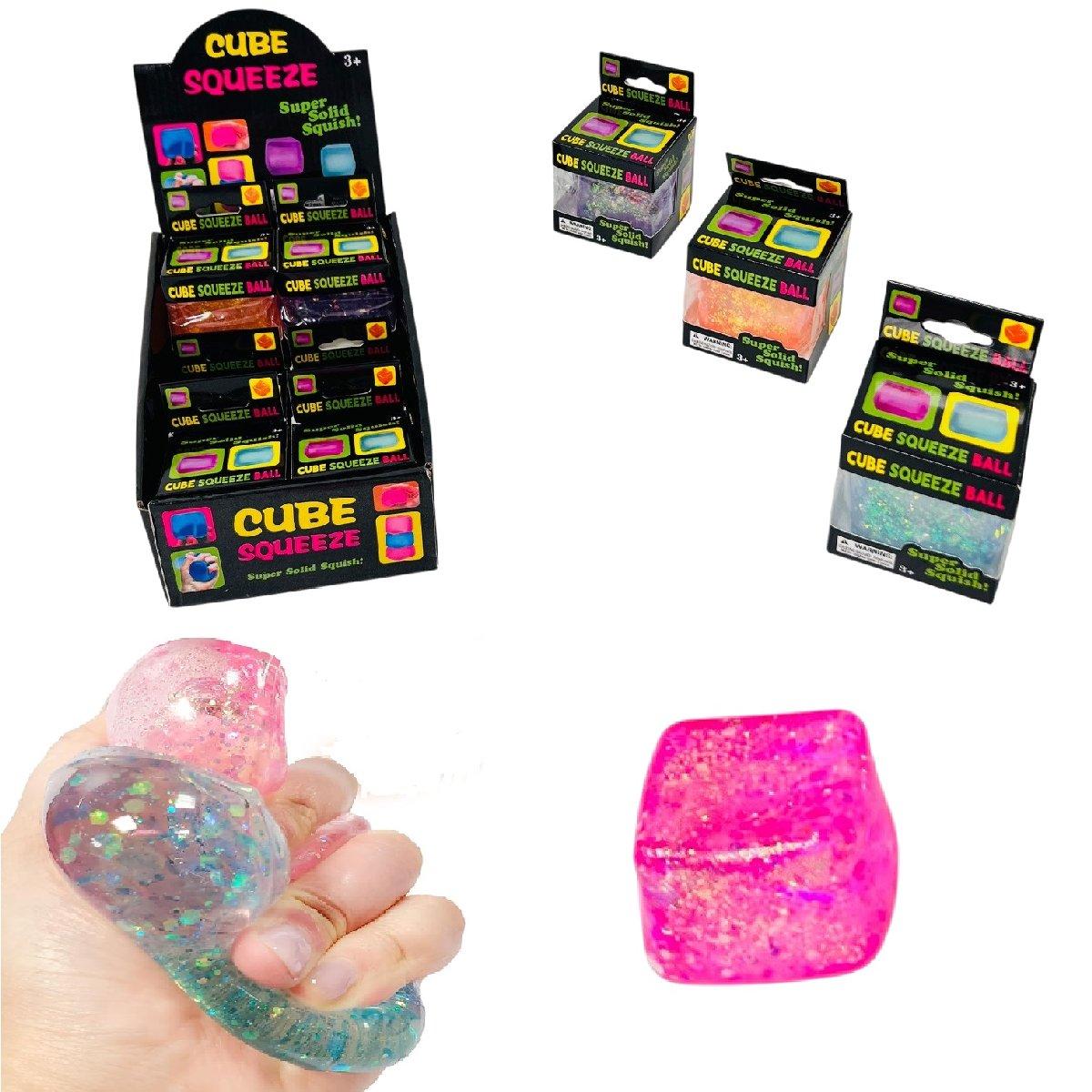 2" Cube Squeeze Ball [Glitter] image