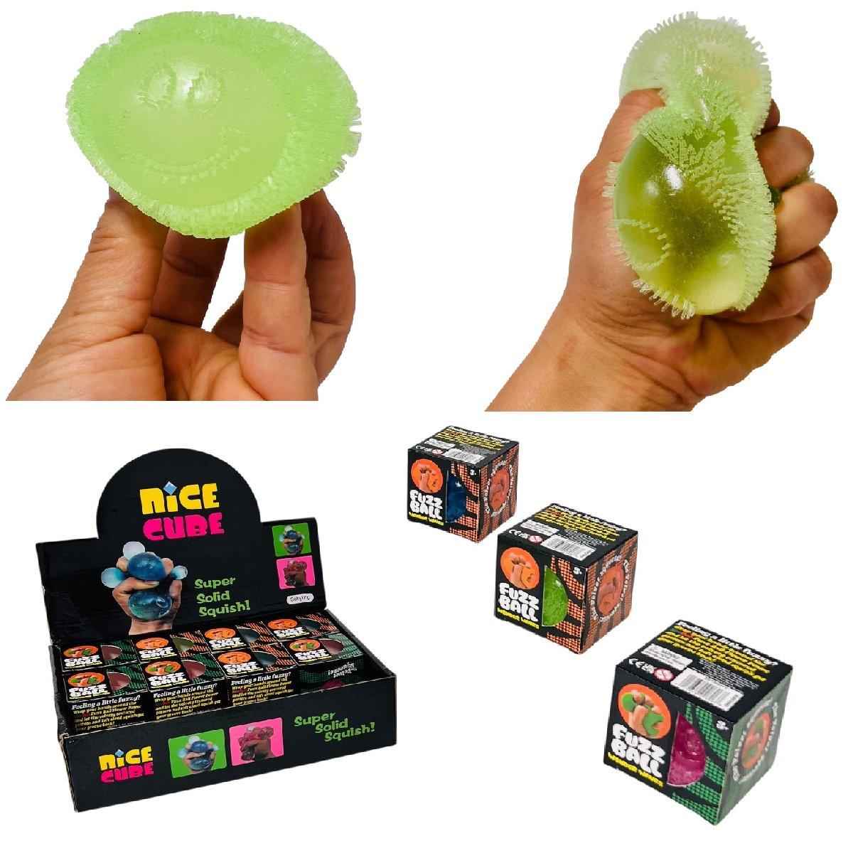 2.5" Sugar Gel Squish Stretch Ball with Spikes [Happy Face] image