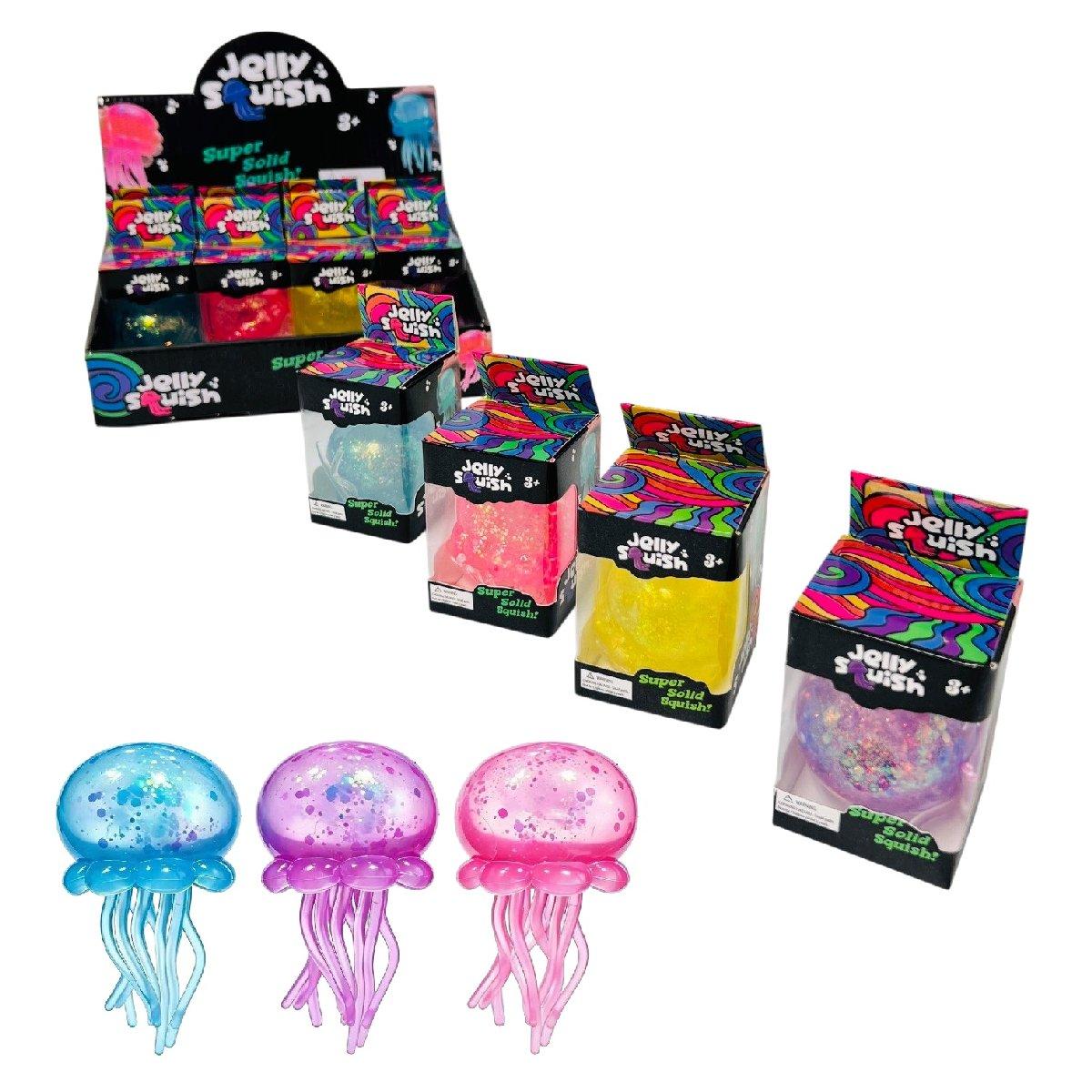 2" Gummy Jelly Fish Gel Squish Toy [Glitter] 95g image