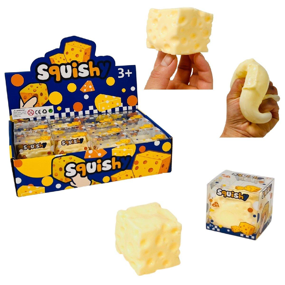 2" Swiss Cheese Squishy Cube "Vaseline Filled" image