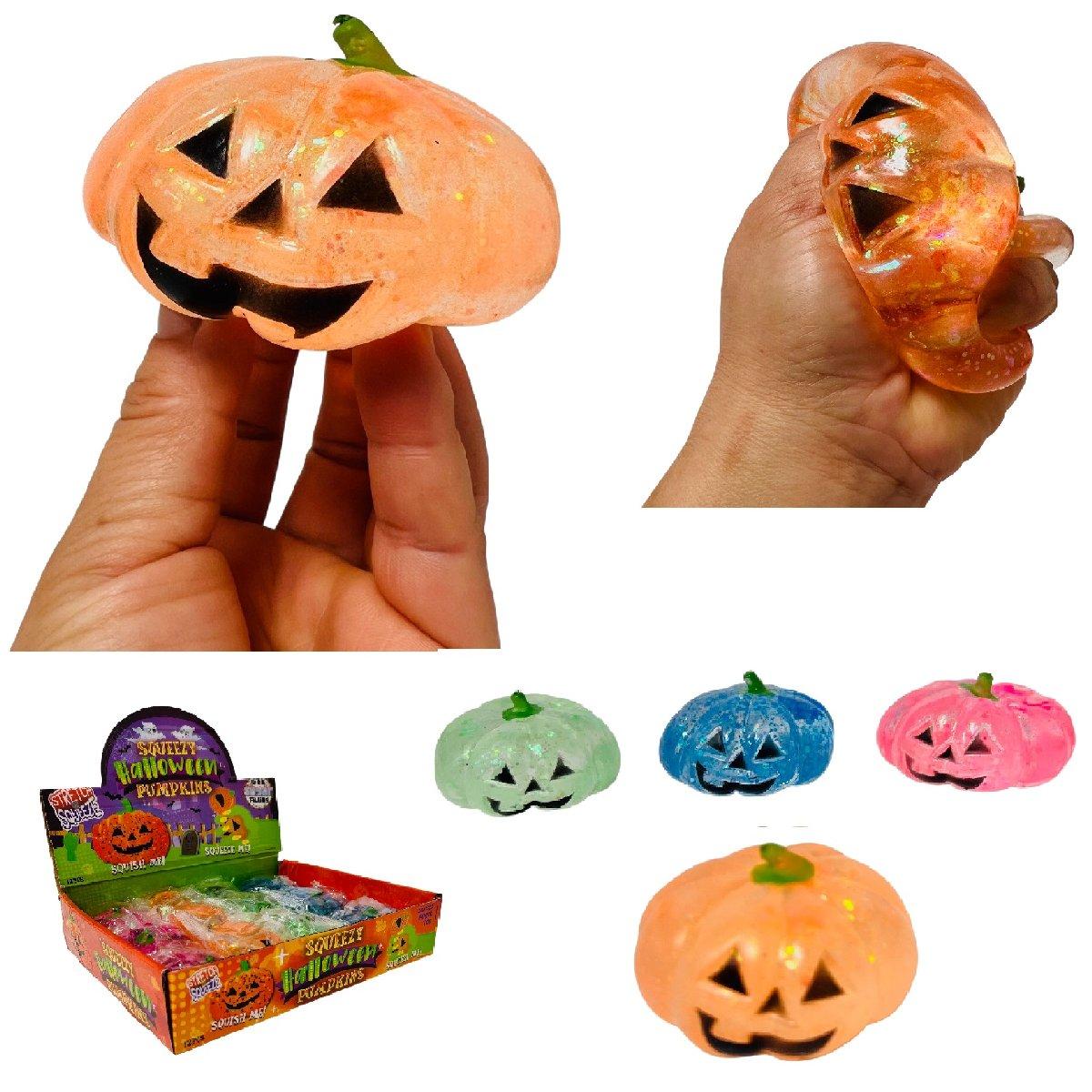 3" Sugar Gel Squeeze Squishy [Jack O'Lantern Pumpkin] image