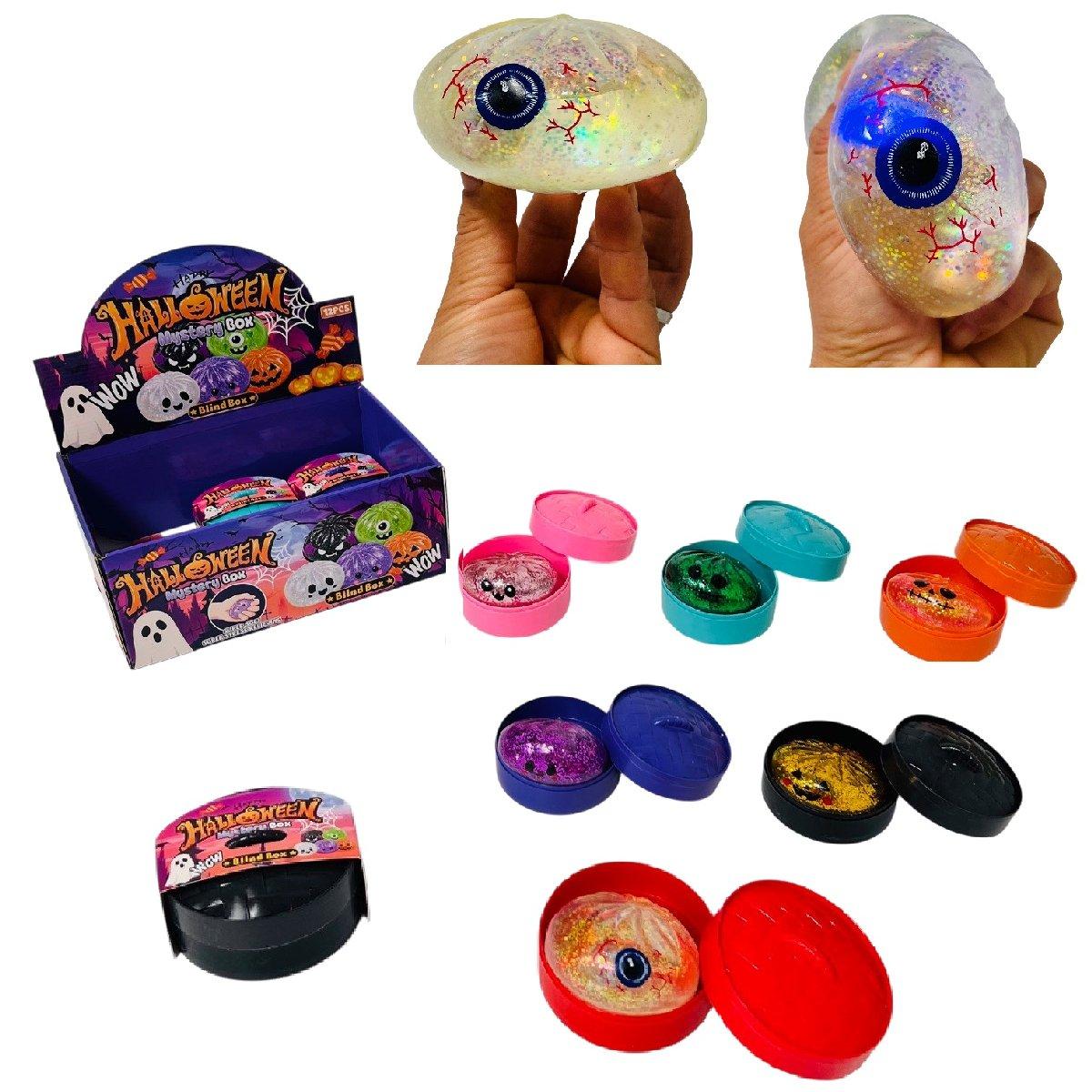 3" LIGHT UP Sugar Gel Squeeze Dumpling with Steamer [Glitter Halloween Mystery] image