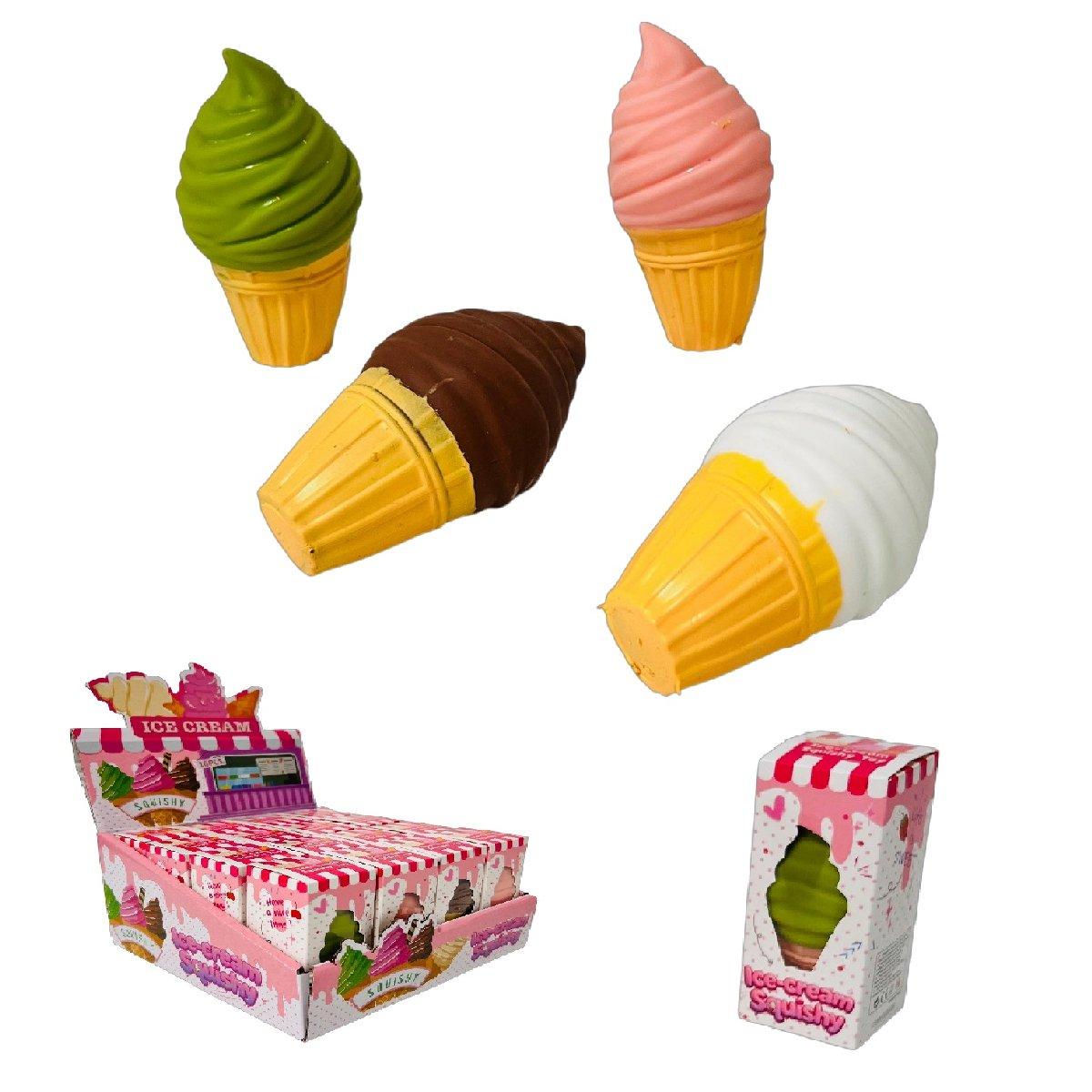 4'' Crunchy Ice Cream Cone Squish Toy image