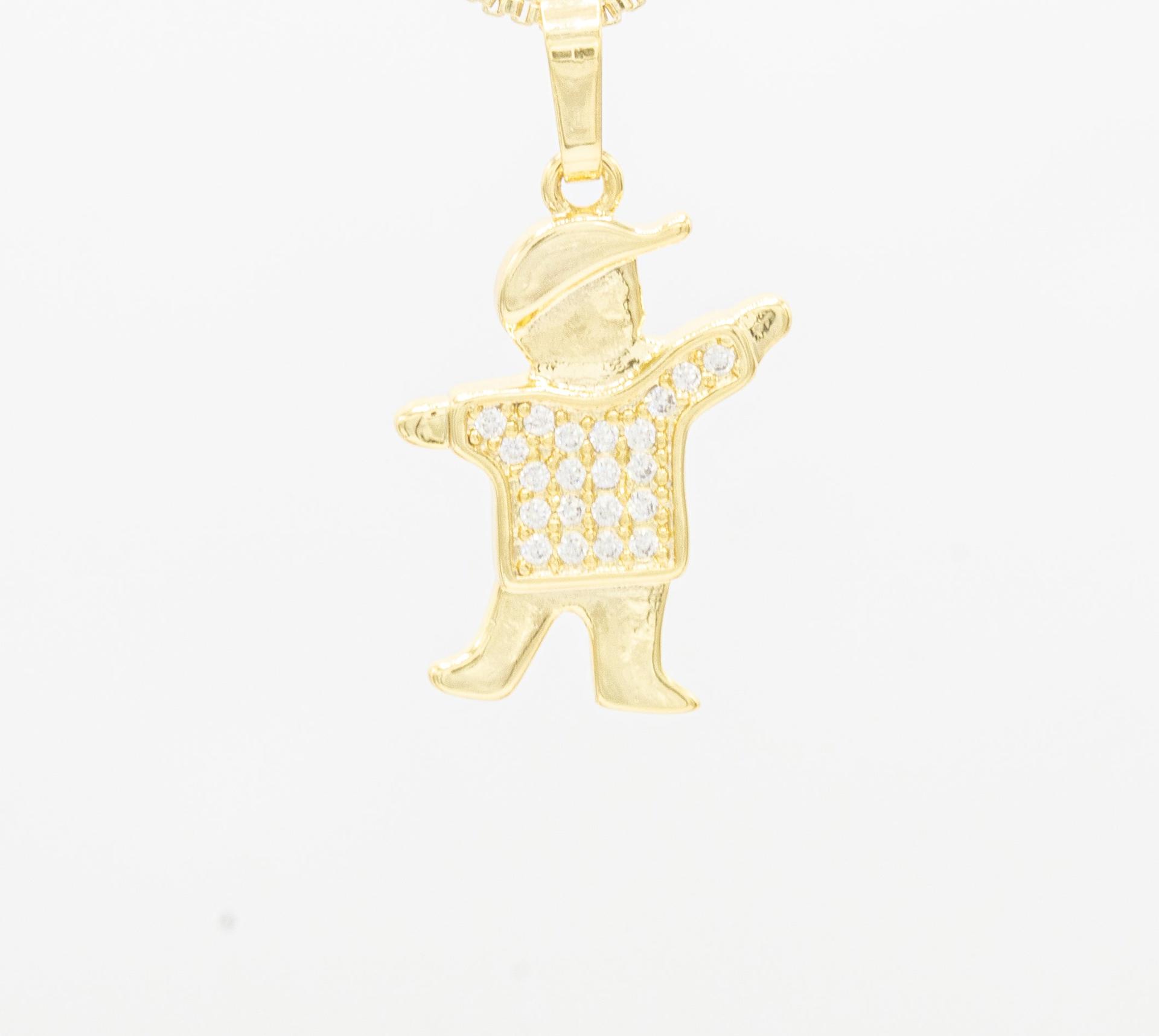 Boy Cubic Zirconia 14K Gold Filled Pendant image