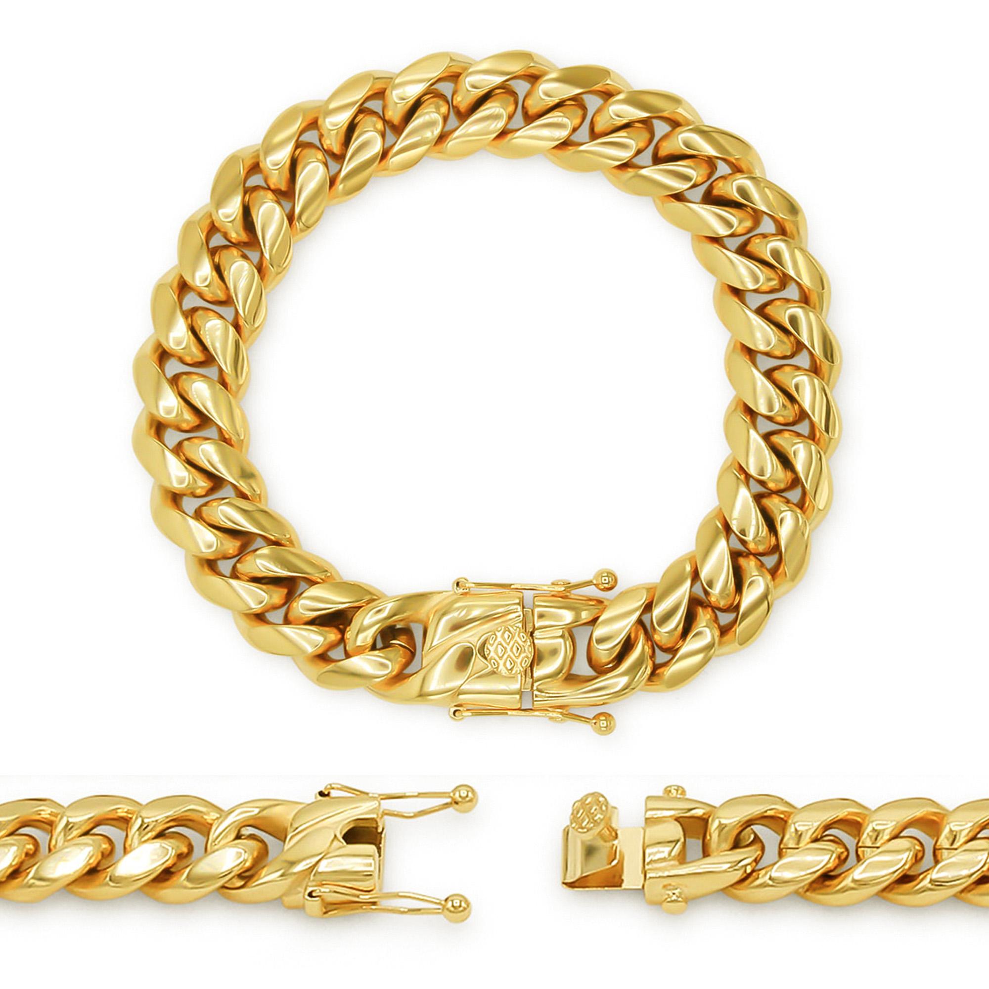 Cuban Link 14K Gold Plated Bracelet 8.5" image