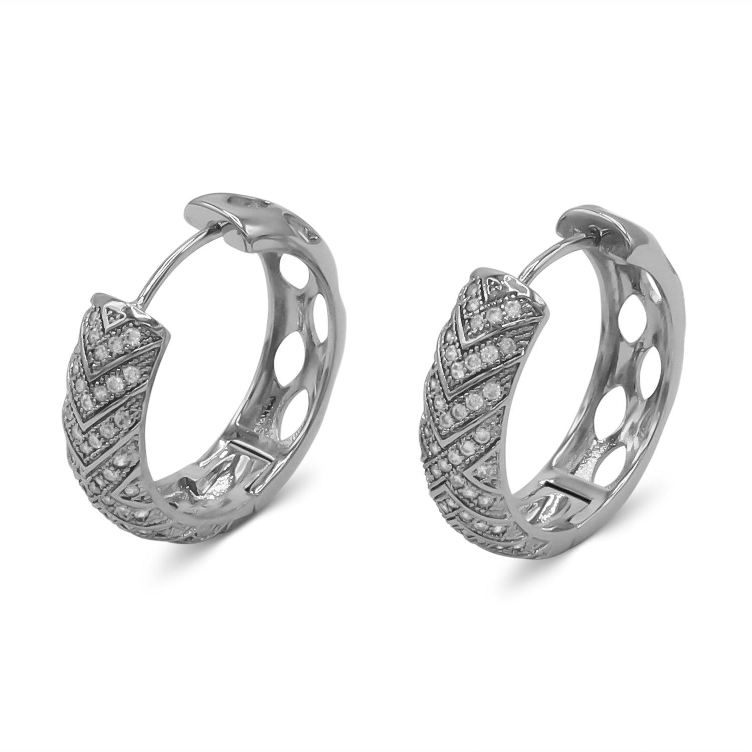 Cubic Zirconia Huggie Hoop Earrings Stainless Steel Hypoallergenic Women Cuffs Wholesale Jewelry