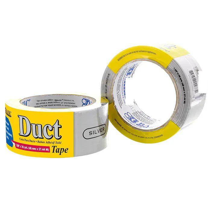 24 Wholesale 1.88" X 30 Yards Silver Duct Tape image