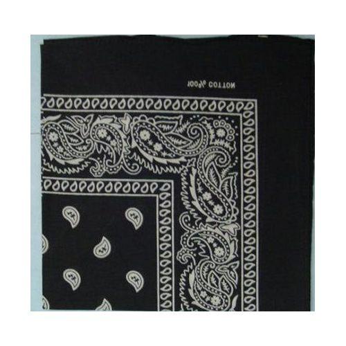 24 Wholesale BandanA-Black Paisley image