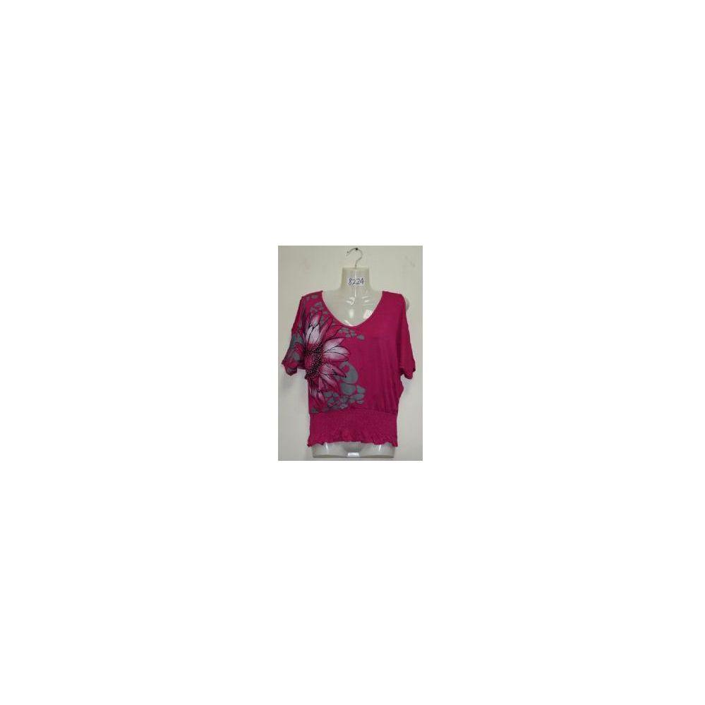 72 Wholesale Printed Flower Blouse image