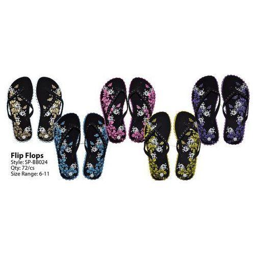72 Wholesale Ladies Printed Flip Flop image