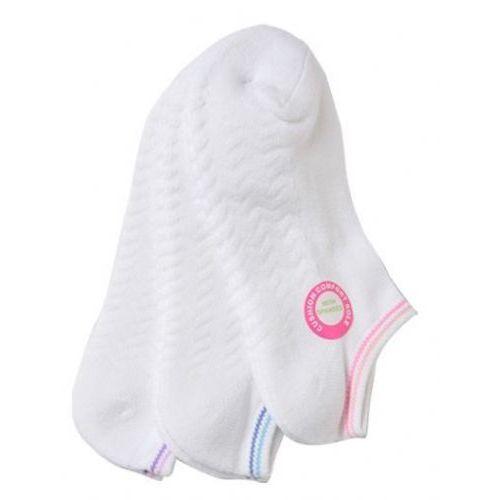 48 Wholesale Women 3 Pack Cushion Anklet Sock White Color image