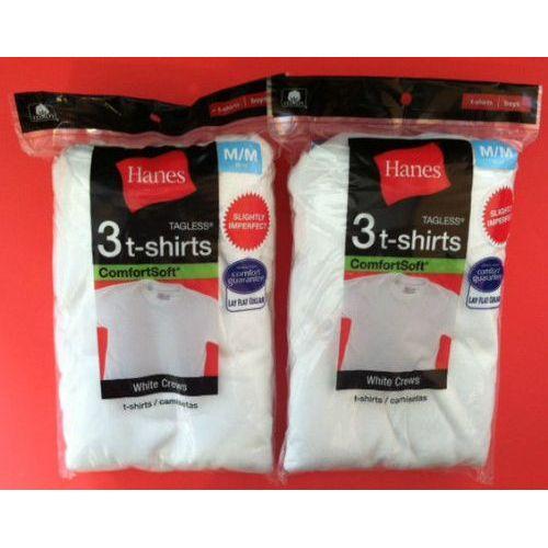 24 Wholesale Hanes Boy's 3 Pack White T- Shirts image