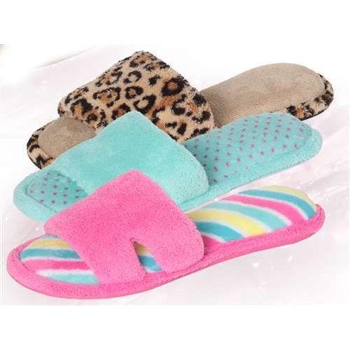 36 Wholesale Women's Pattern Plush Slipper image