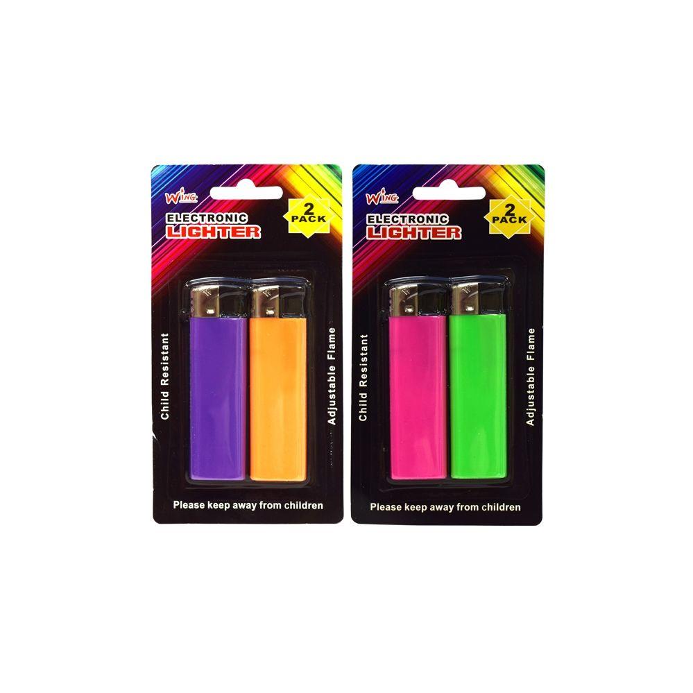 144 Wholesale Lighter 2pk Solid image