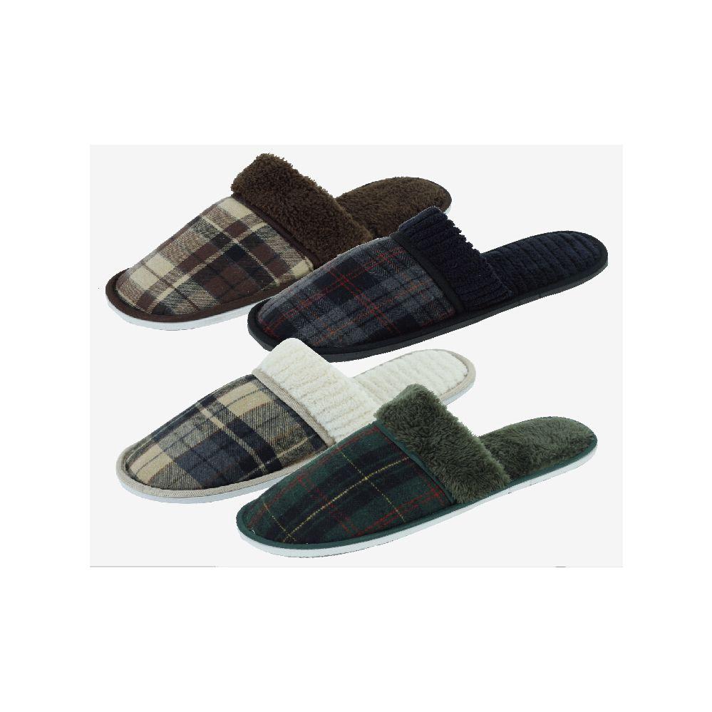 48 Wholesale 48 Men's Slippers Assorted Color image
