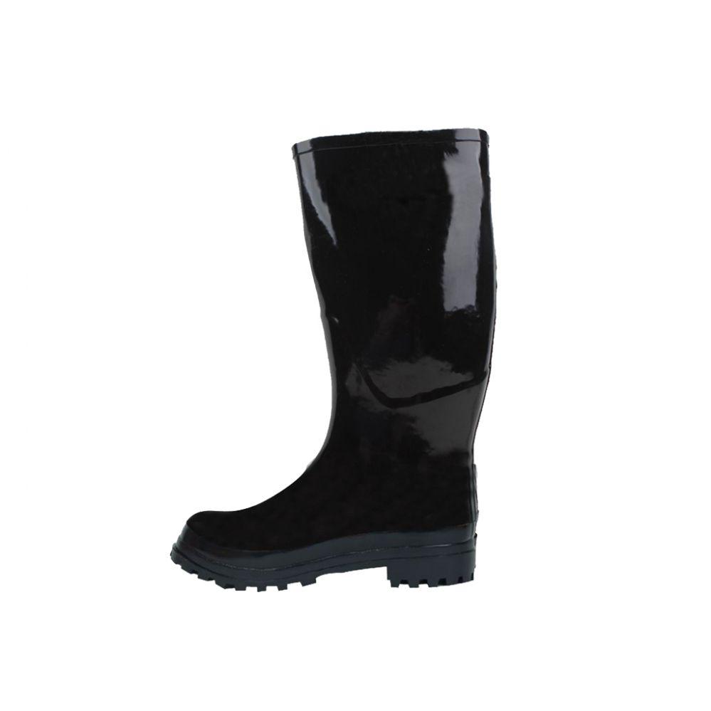 12 Wholesale Men's Rubber Rain Boots Black image