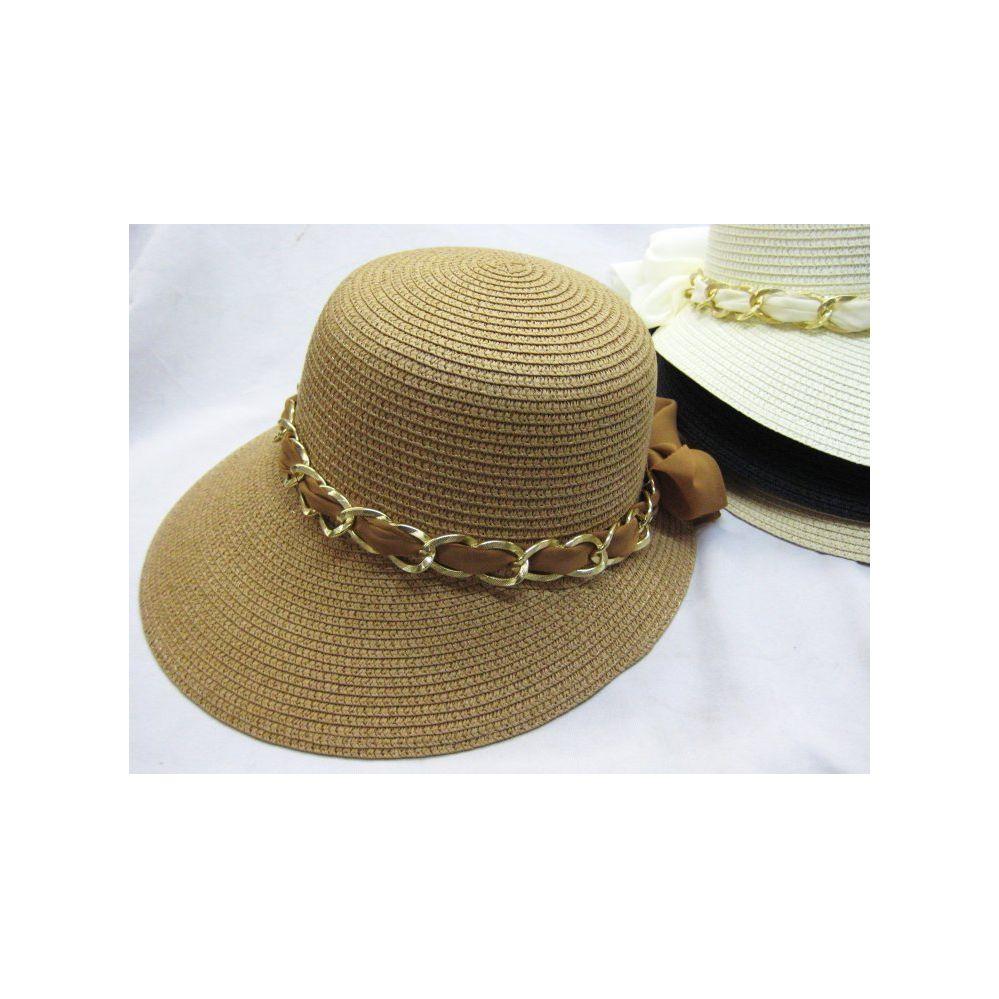 24 Wholesale Ladies Sun Hat Assorted Fashion Colors image