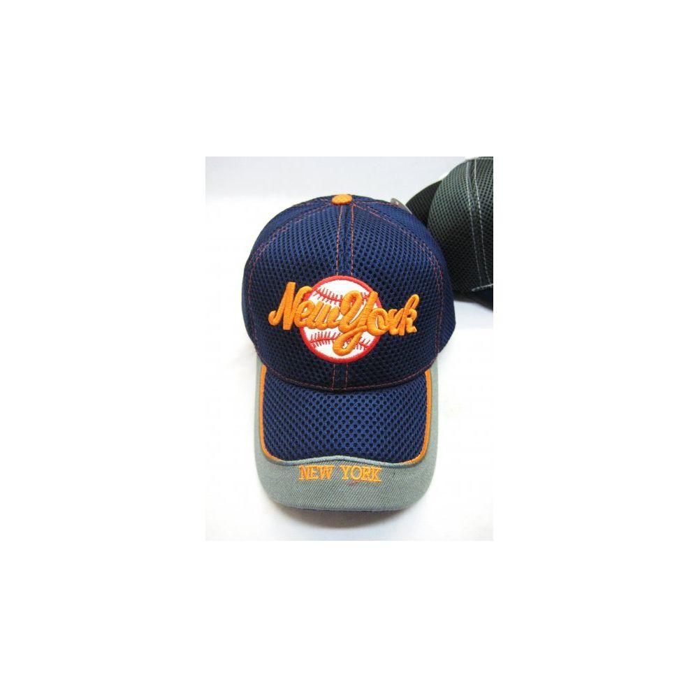 48 Wholesale New York Kids Baseball Cap Assorted Colors image