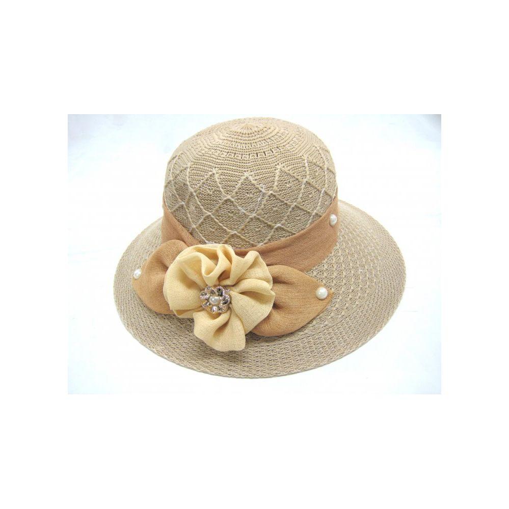24 Wholesale Ladies Summer Hat Assorted Color With Flower image