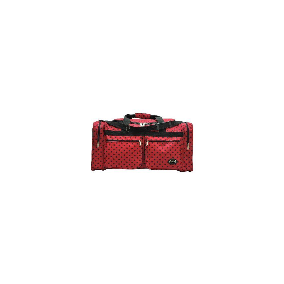 12 Wholesale "E-Z Tote" 30" Red W/ Black Polka Dots Duffel Bag image