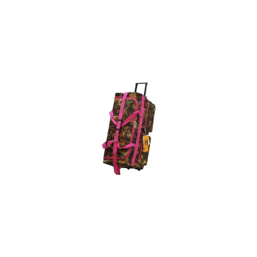 8 Wholesale "E-Z Roll" 30" Hunting Rolling Duffle Pink Trim image
