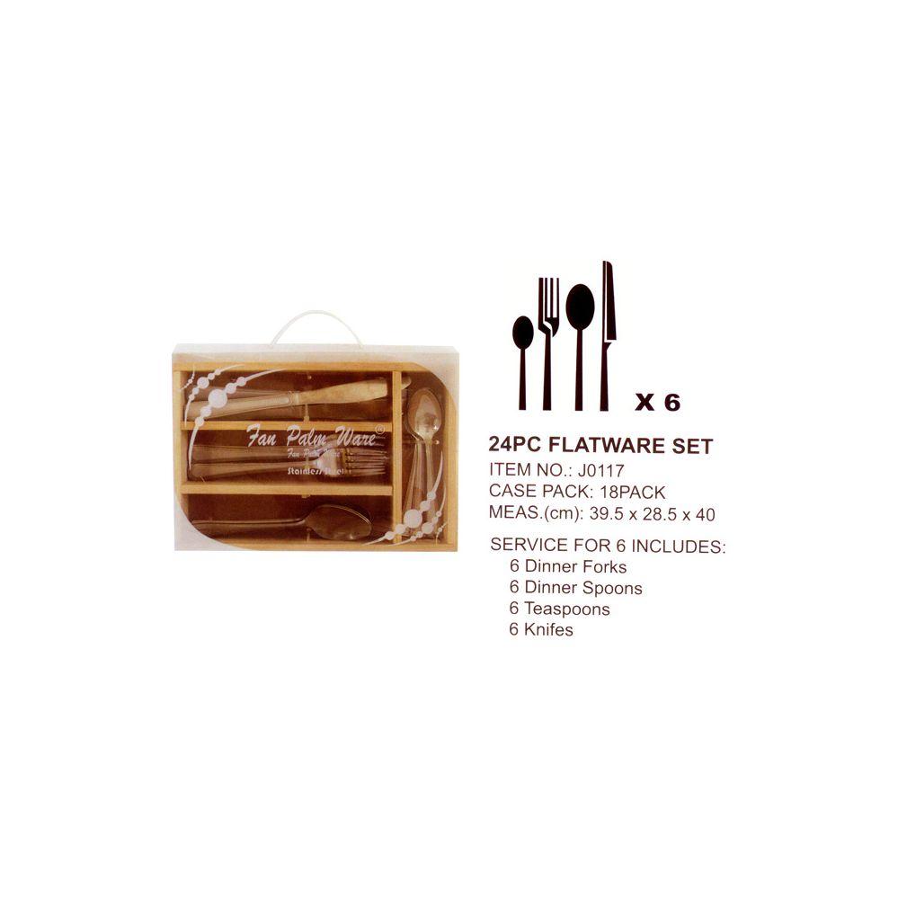 18 Wholesale 24 Piece Flatware Set image