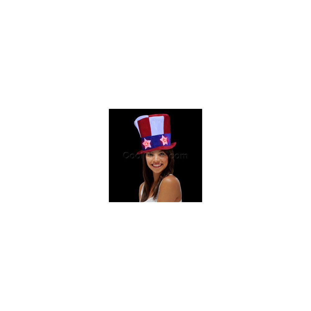 48 Wholesale Led Uncle Sam Light Up Hat image