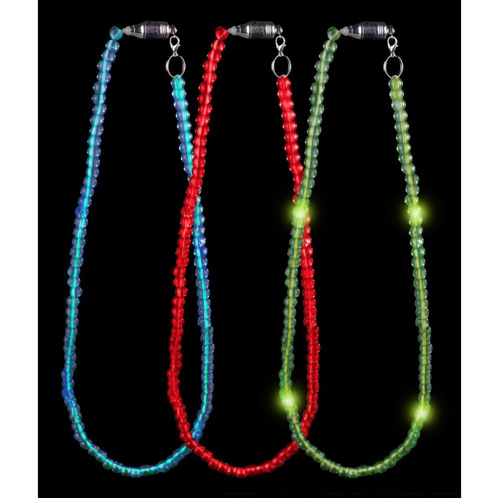 24 Wholesale Led 25 Inch Bead Necklace - Assorted image