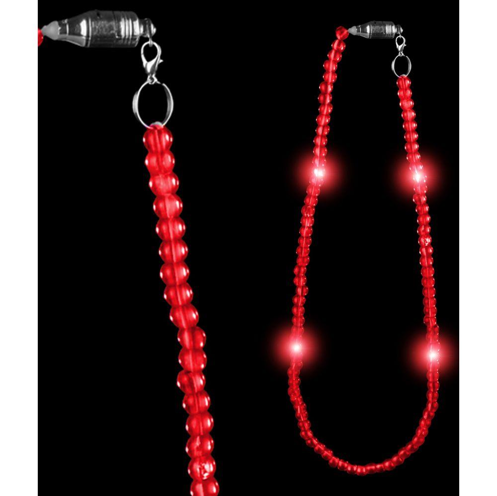288 Wholesale Led 25 Inch Bead Necklace - Red image