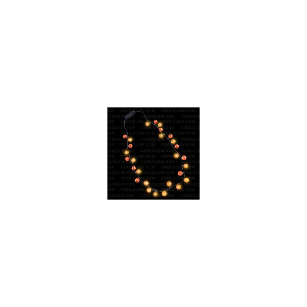 144 Wholesale Led Pumpkins Necklace - 34 Inch image
