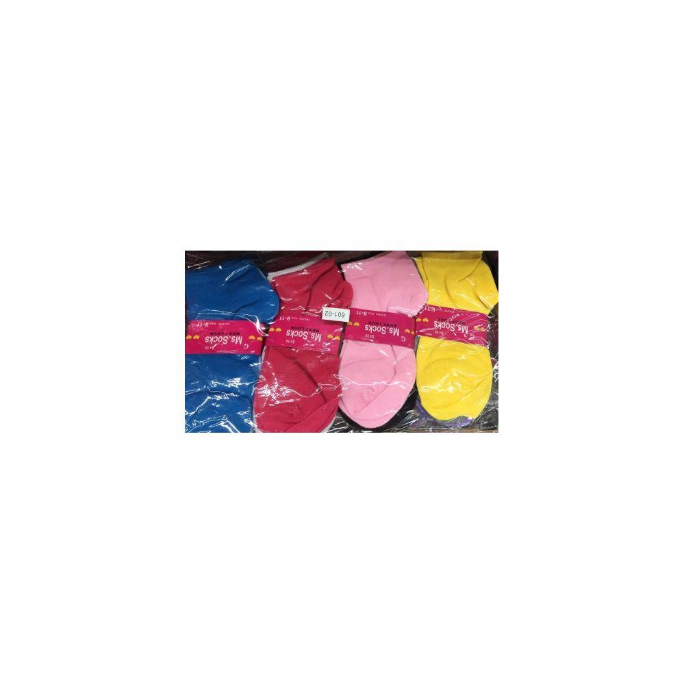 120 Wholesale Solid Colored Ankle Socks For Ladies (3-Packs Of Sizes 9-11 Assorted Colors) image