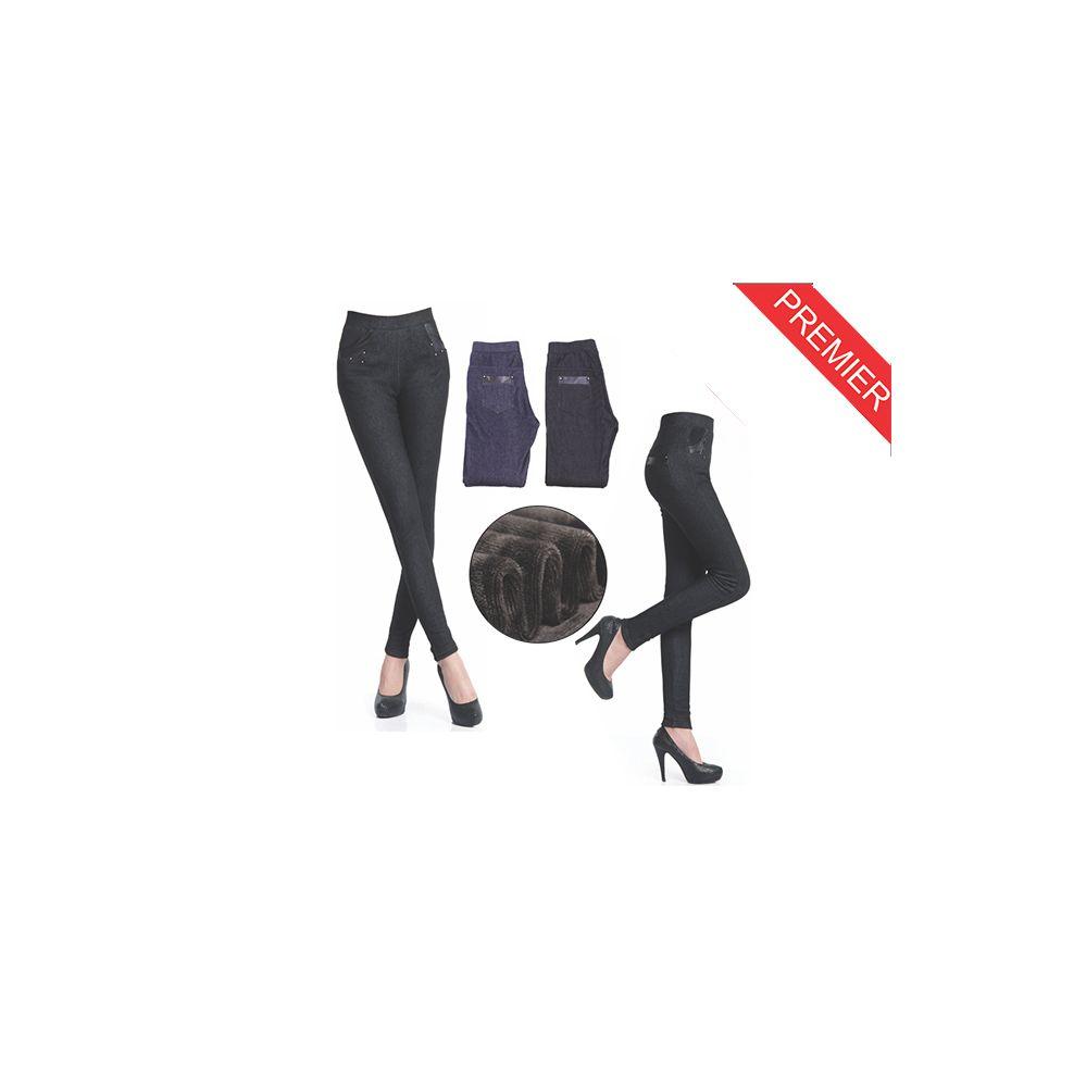 72 Wholesale Womens Fashion Legging Faux Fur Lined Assorted Color image