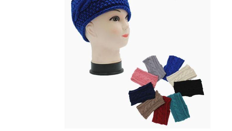 36 Wholesale Ladies Winter Knit Headband Assorted Color image