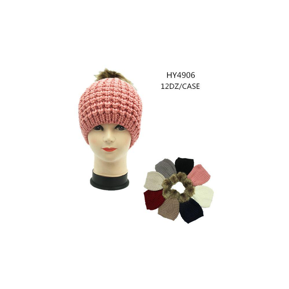 36 Wholesale Woman's Winter Knit Hat Assorted Color image