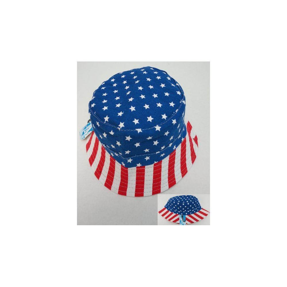 24 Wholesale Bucket Hat American Flag image