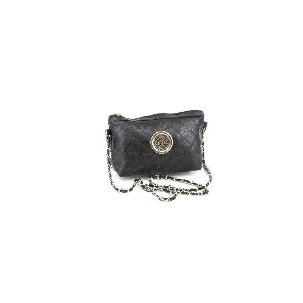 60 Wholesale Quilted Cross Body Bag All Black image